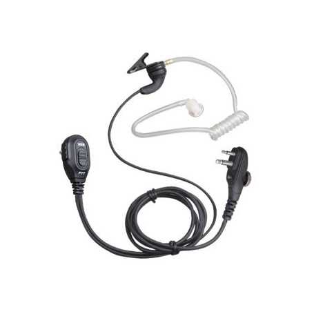EAM12 Hytera Fone de Ouvido Preto com Tubo Acústico e PTT em Linha