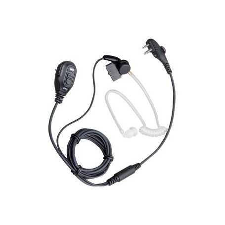Tai nghe Hytera EAM13 với ống âm thanh và nút nhấn PTT trên dây, màu đen