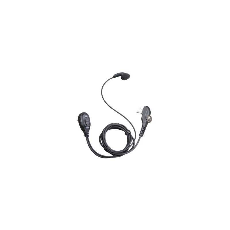 ESM12 Earbud Hytera dengan PTT dan Mikrofon In-line - Hitam