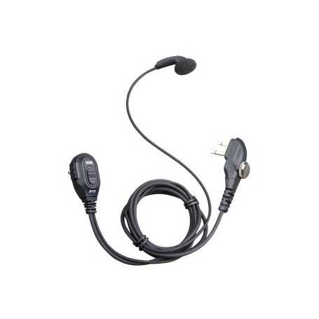 ESM12 Hytera Ohrhörer mit In-line PTT und Mikrofon - Schwarz