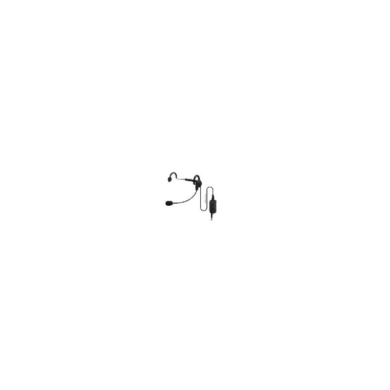 HHL1000 Voxtech Lightweight Single Earpiece Headset with Headband Microphone and PTT on the Cord