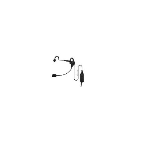 Casque Léger Mono-Écouteur HHL1000 Voxtech avec Microphone à Bandeau et PTT sur le Cordon