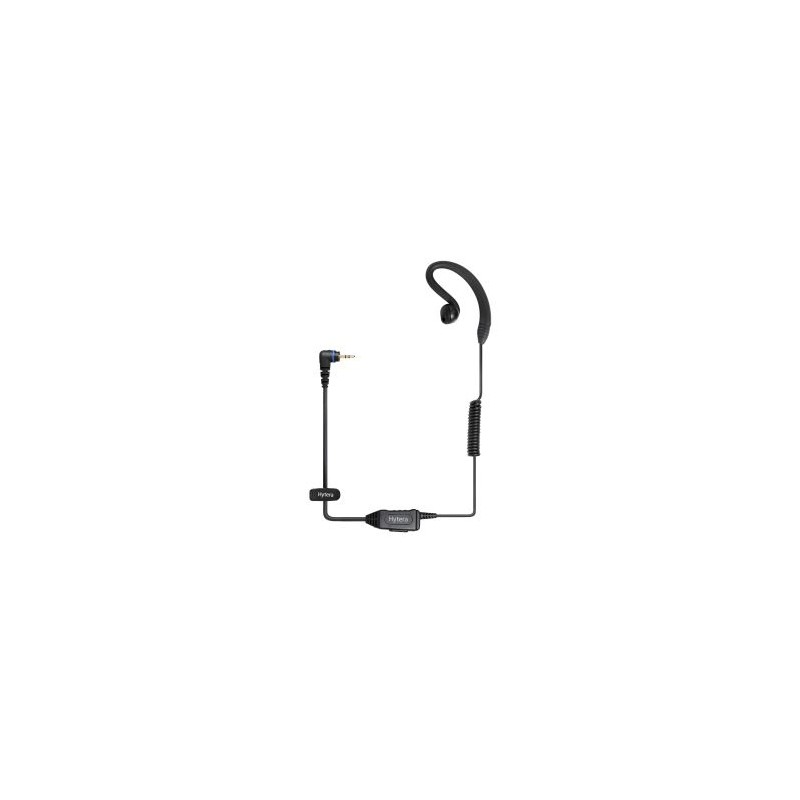EHS16 Hytera Earphone Gaya-C dengan PTT dan Mikrofon Inline, Hitam