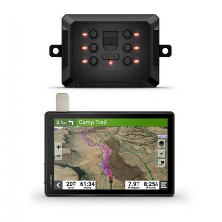 Garmin Tread XL - Overland Edition 10 インチ全地形ナビゲーターと Garmin PowerSwitch