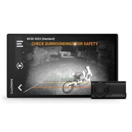 Garmin BC 50, jossa on Night Vision ja Garmin DriveSmart 76 Navigator