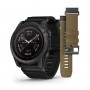 가민 택틱스 7 프로 에디션 스마트워치 블랙 및 코요테 탄 나일론 밴드