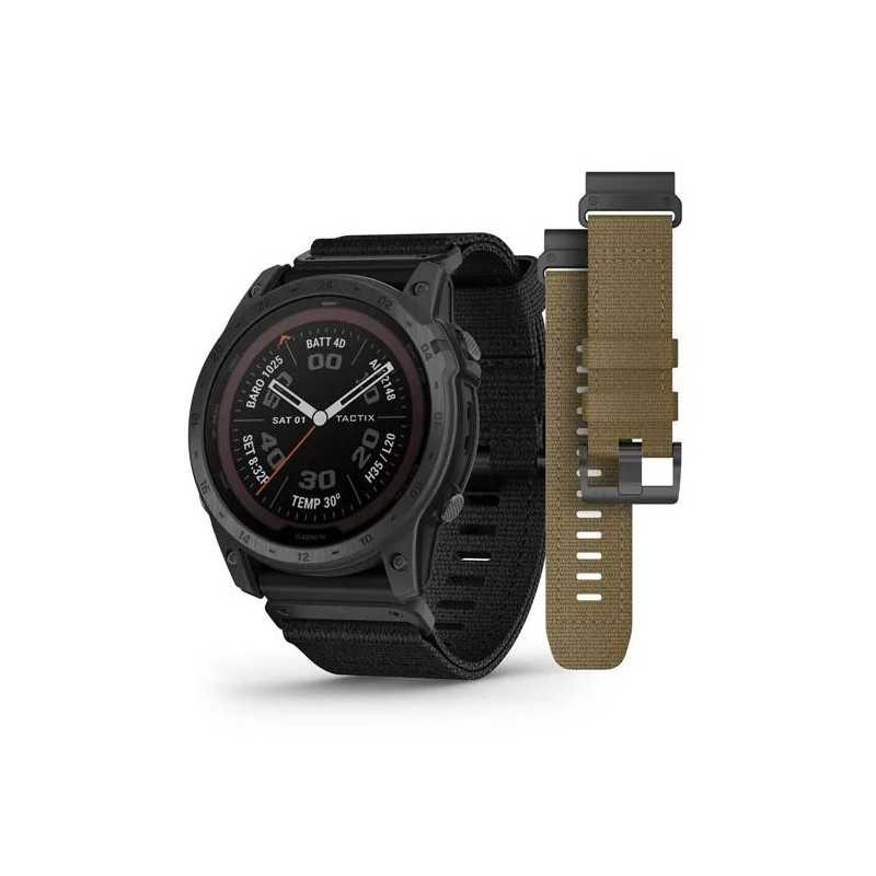 Смарт-годинник Garmin Tactix 7 Pro Edition з нейлоновим ремінцем чорного та койотового кольору