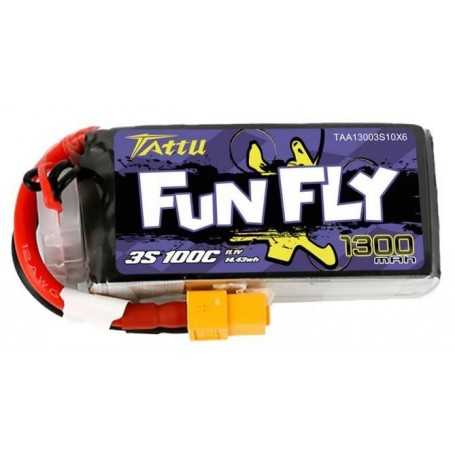 Tattu Funfly 1300mAh 11,1V 100C 3S1P Accu