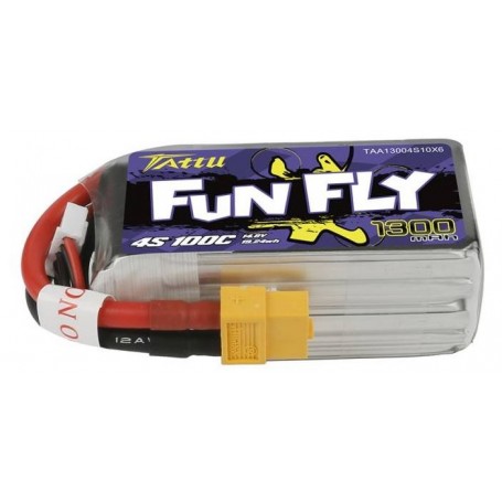 แบตเตอรี่ Tattu Funfly 1300mAh 14.8V 100C 4S1P