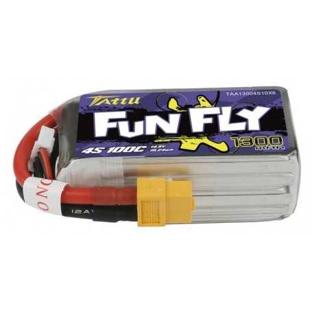 タットゥファンフライ 1300mAh 14.8V 100C 4S1P バッテリー