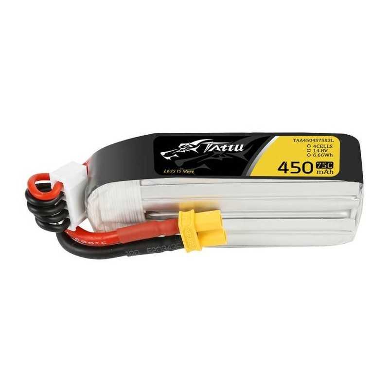 Акумулятор Tattu 450mAh 14.8V 75C 4S1P довгого терміну служби