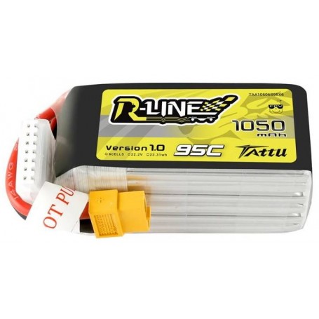 Bateria Tattu R-Line 1050 mAh 22,2 V 95C 6S1P XT60