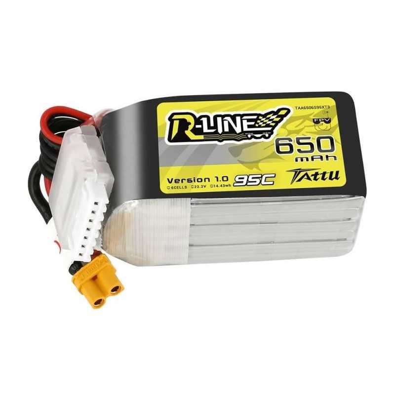 टट्टू आर-लाइन 650mAh 22.2V 95C 6S1P XT30U-F बैटरी