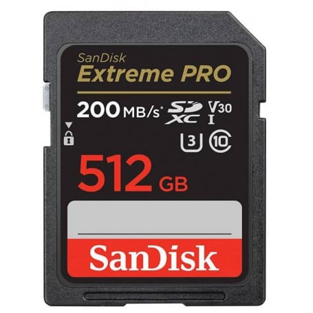 Card de memorie SanDisk Extreme Pro SDXC 512 GB 200/140 MB/s UHS-I U3 (SDSDXXD-512G-GN4IN)