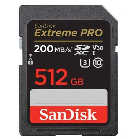 کارت حافظه سندیسک اکستریم پرو SDXC 512GB 200/140 MB/s UHS-I U3 (SDSDXXD-512G-GN4IN)