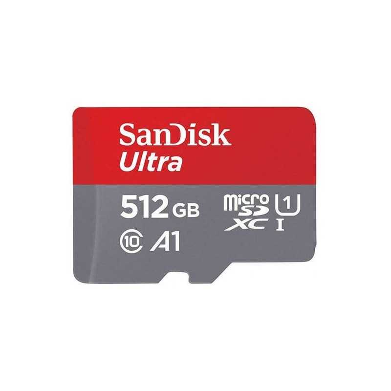 سانديسك ألترا أندرويد بطاقة ذاكرة 512 جيجابايت microSDXC، 120 ميجابايت/ثانية A1 الفئة 10 UHS-I (SDSQUA4-512G-GN6MA)