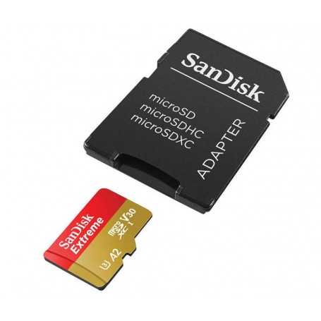 כרטיס זיכרון SanDisk Extreme 256GB microSDXC, 190/130 MB/s, UHS-I U3 (SDSQXAV-256G-GN6MA)