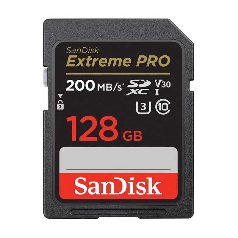 SanDisk Extreme Pro SDXC 128GB 200/90 MB/s UHS-I U3 Memory Card (SDSDXXD-128G-GN4IN)