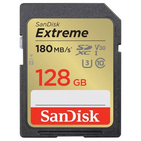 Card de memorie SanDisk Extreme SDXC 128 GB 180/90 MB/s UHS-I U3 (SDSDXVA-128G-GNCIN)