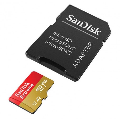 SanDisk Extreme 128GB microSDXC Memory Card, 190/90 MB/s, UHS-I U3 (SDSQXAA-128G-GN6MA)