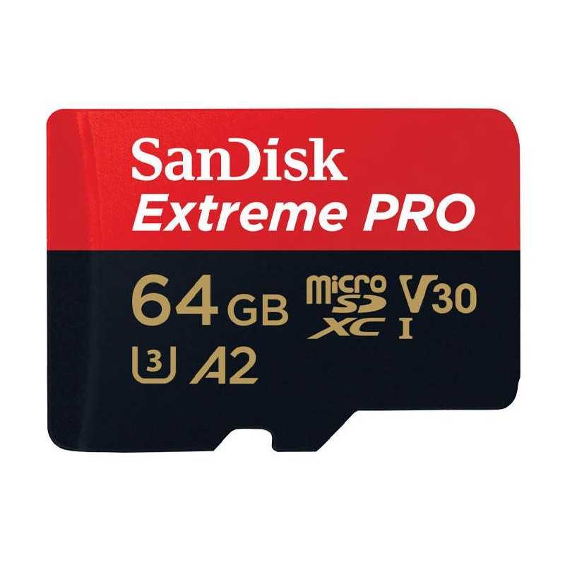 SanDisk Extreme Pro MicroSDXC 64GB 200/90 MB/s UHS-I U3 Memory Card (SDSQXCU-064G-GN6MA)
