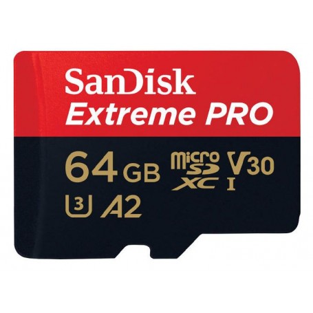 サンディスク エクストリーム プロ MicroSDXC 64GB 200/90 MB/s UHS-I U3 メモリーカード (SDSQXCU-064G-GN6MA)