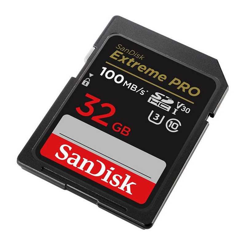 سانديسك إكستريم برو SDHC 32 جيجابايت 100/90 ميجابايت/ثانية UHS-I U3 بطاقة ذاكرة (SDSDXXO-032G-GN4IN)