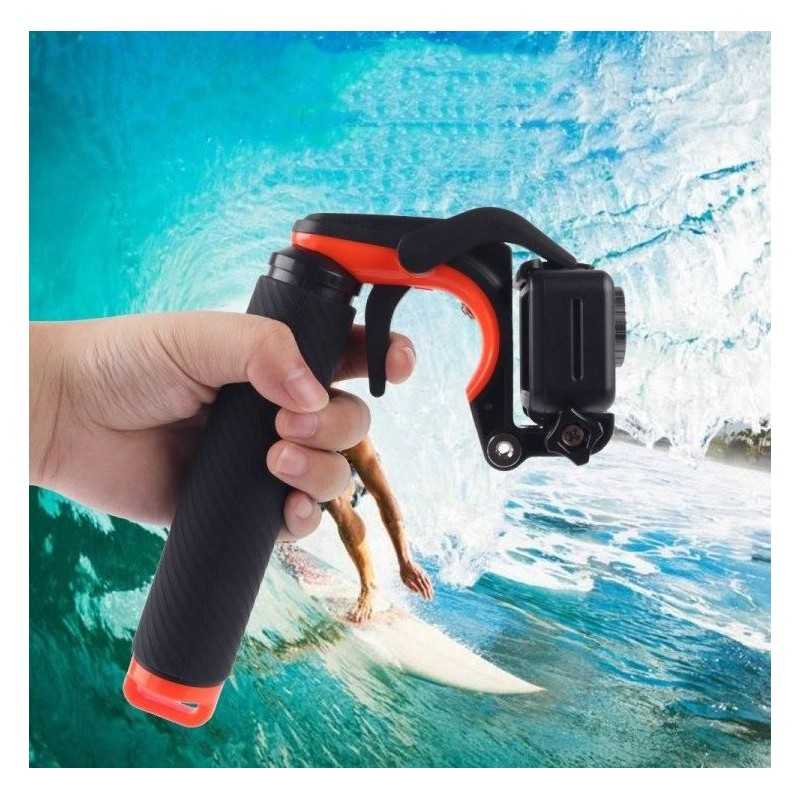 กริปมือจับลอยน้ำ Puluz พร้อมปุ่มลั่นชัตเตอร์สำหรับ DJI Osmo Action