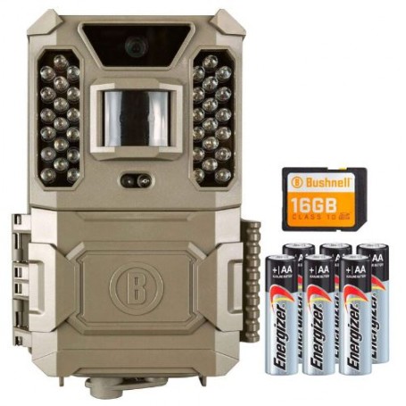 Bushnell Prime Low Glow Trail Camera - комбиниран пакет с карта с памет и батерия