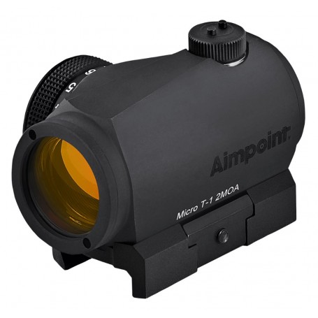 Aimpoint Micro T-1 2 MOA - ウィーバー/ピカティニー用標準マウント付きレッドドットリフレックスサイト