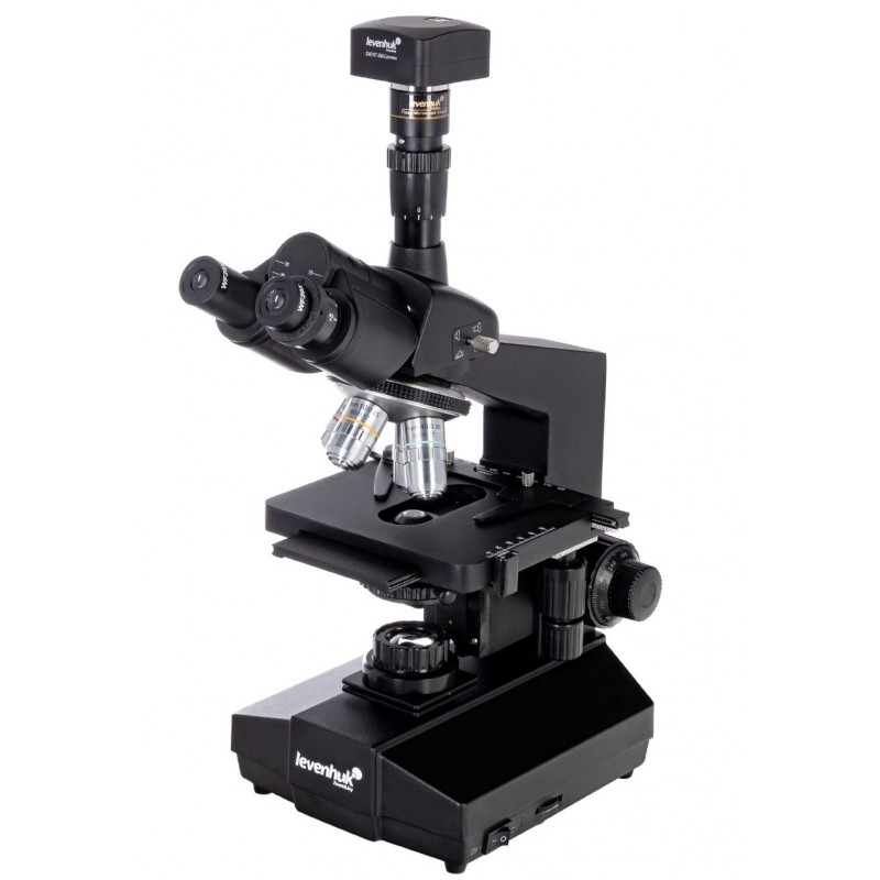 Microscópio Biológico Planacromático Levenhuk D870T com Câmera Digital de 8 Mpix (SKU: 40030)