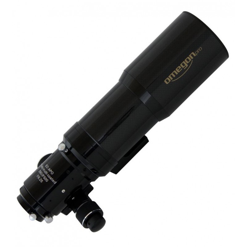Omegon Pro APO AP 80/500 ED กล้องโทรทรรศน์หักเหแสงคาร์บอน OTA พร้อมฟิลด์แฟลตเทนเนอร์
