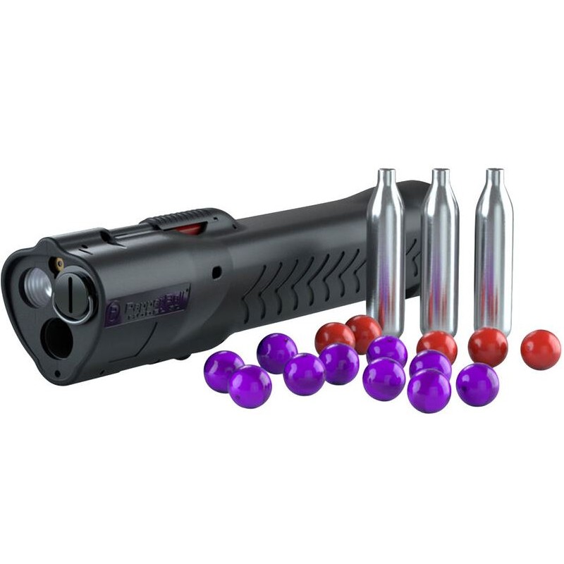 PepperBall S2 閃光發射器搭配橡膠/辣椒彈發射器
