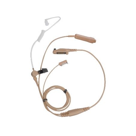 Hytera EAN21 Earphone Pengintai 3-kawat dengan Tabung Akustik Transparan (Beige)