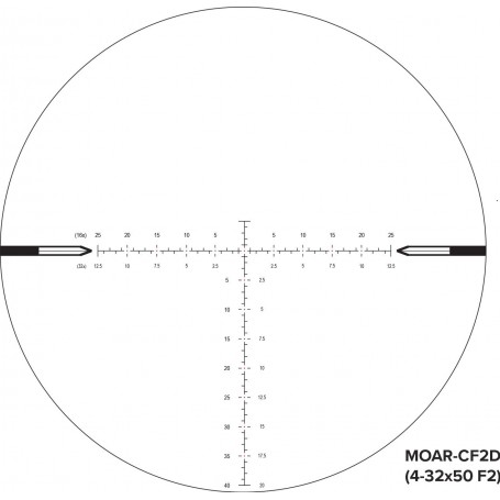 نايتفورس NX8 4-32x50 F2 زيروستوب MOAR-CF2D 0.250MOA C641 منظار بندقية