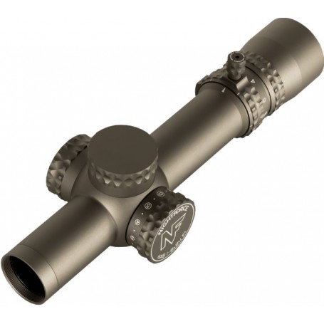 Nightforce NX8 1-8x24 F1 su gaubtu FC-DMX 0,2 mil-rad DARK EARTH C663 šautuvas