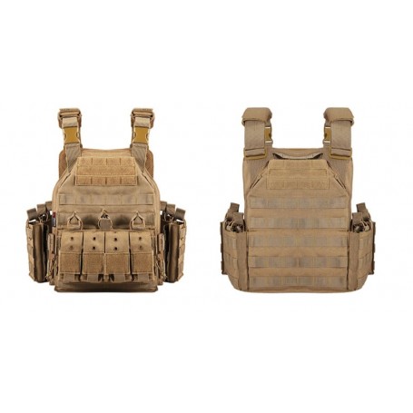 Taktikaline vest MOLLE plaadikandja tüüpi (ilma sisuta) khaki