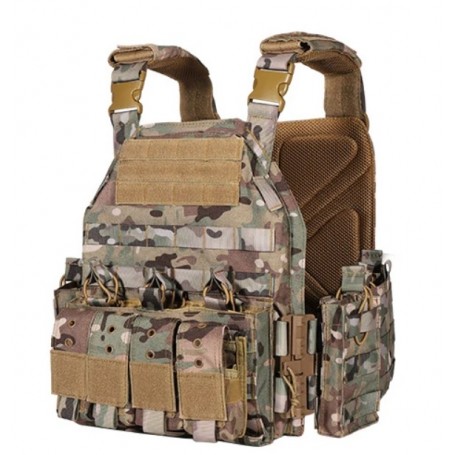 Taktinė liemenė molle Plate Carrier tipo (be įdėklo) multicam