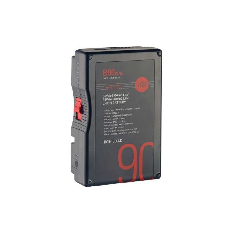 Bebob B90CINE B-Mount Batteria Li-Ion ad Alto Carico 14,4V/28,8V, 86Wh per Starlink Tactical Case