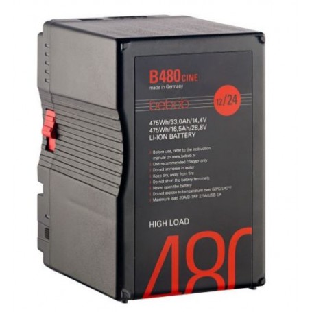 باتری ب-مانت لی-یون با ظرفیت بالا ببوب B480CINE، 14.4V/28.8V، 475 وات‌ساعت برای کیس تاکتیکال استارلینک