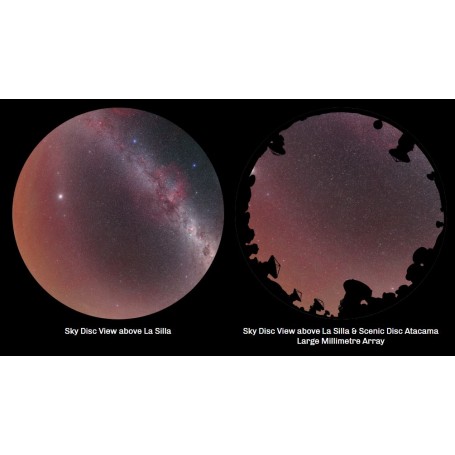Astriálny pohľad nad La Silla & Atacama Large Millimeter Array – disk planetária Sega Toys