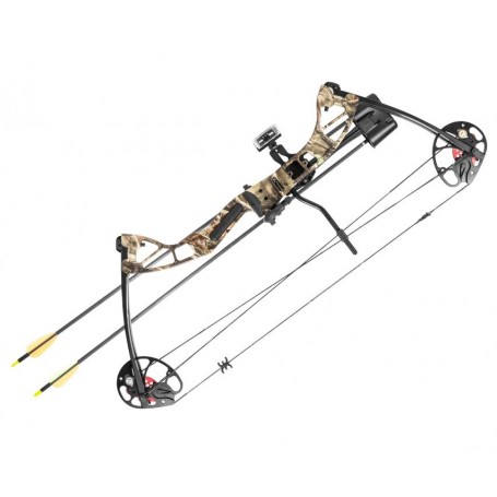 Poe Lang Rex Quad 20-65 lb 28" camouflage compound bow (CO-035B)