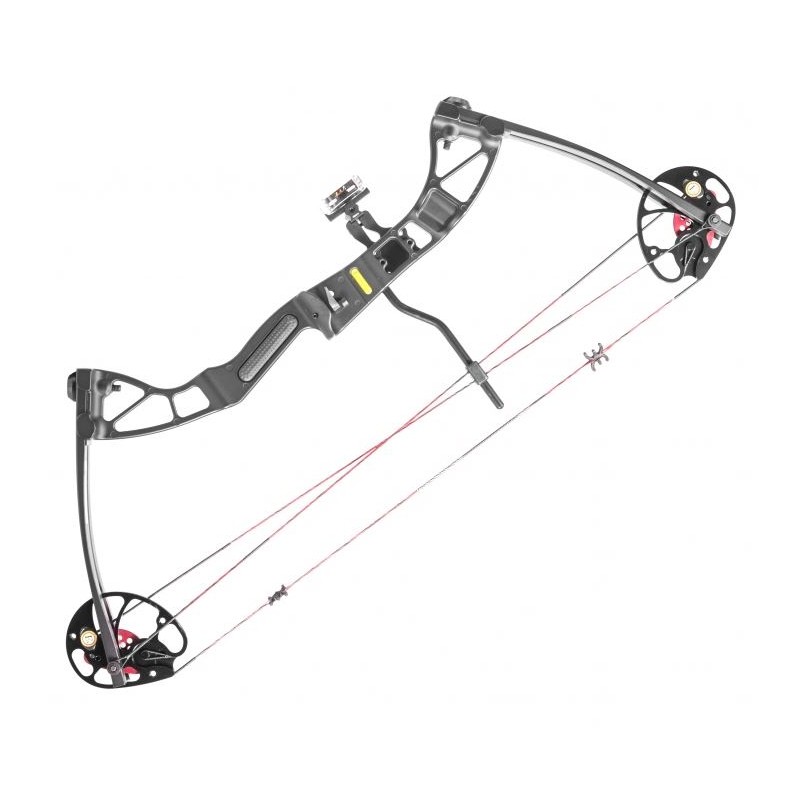 Poe Lang Ek Rex Quad 15–55 фунтов, 28-дюймовый блочный лук, черный (CO-029B)