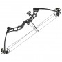 Poe Lang Predator III 35-65lb 35,5" busur katrol hitam (CO-032BS)
