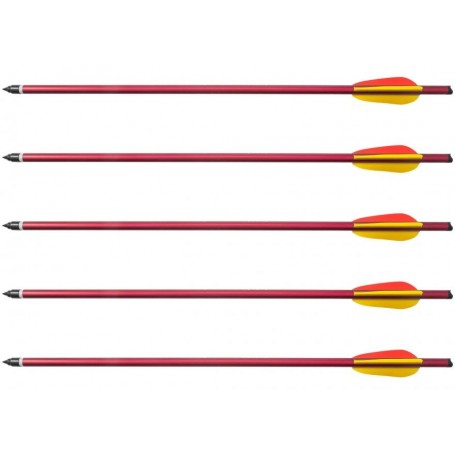 Poe Lang aluminiumsbolt 16'' 5 stk rød (D-018M2)