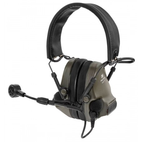 3M Peltor ComTac XPI austiņas ar mikrofonu - zaļa