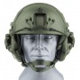 Protetores auditivos ativos Earmor M31X Mark 3 para capacetes - Folhagem Verde