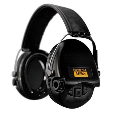 Protectores auditivos activos Sordin Supreme Pro-X Leather - Negro