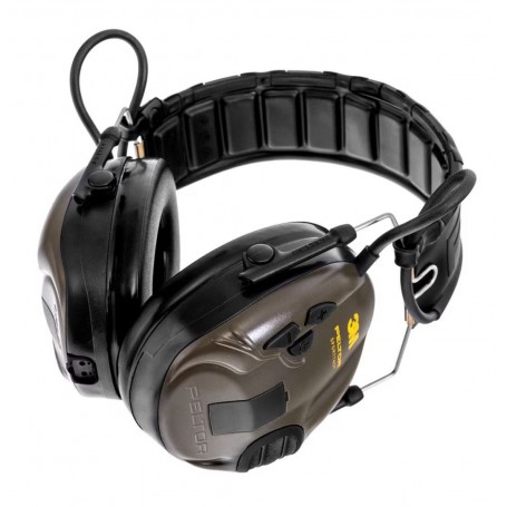Protecții auditive active 3M Peltor SportTac - Măsliniu/Portocaliu