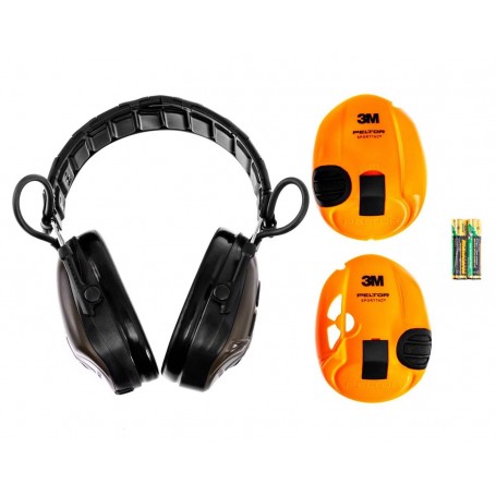 מגיני שמיעה אקטיביים 3M Peltor SportTac - זית/כתום